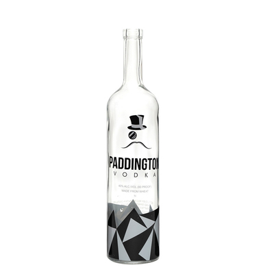 빈 투명 700ml 코크 톱 맑은 술용 보드카 유리 병