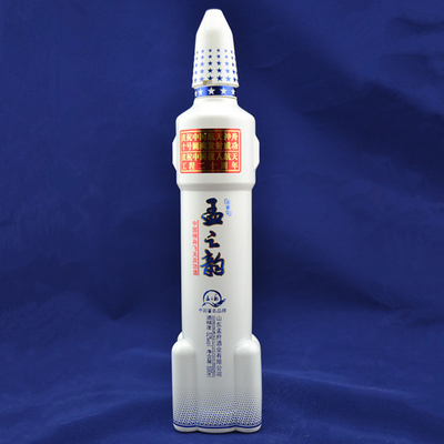 주문 750ml 로켓 모양 보드카 유리 병
