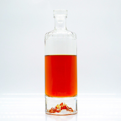 얼음 표면 처리 및 슈퍼 플린트 유리 재료와 750ml 빈 스피릿 병