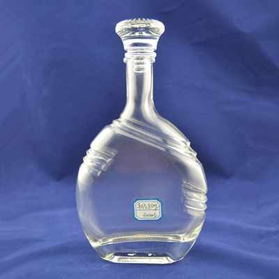 투명 750ML 빈 시로크 보드카 유리 병 투명 디자인 보텔라