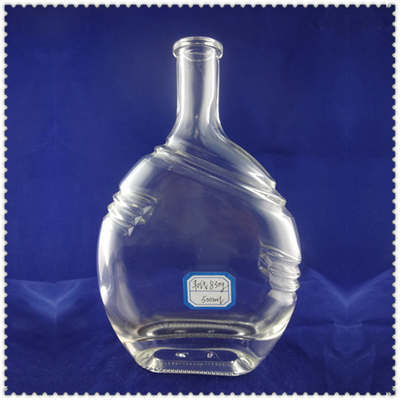 투명 750ML 빈 시로크 보드카 유리 병 투명 디자인 보텔라