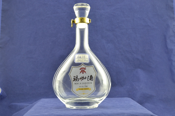 투명 750ML 빈 시로크 보드카 유리 병 투명 디자인 보텔라