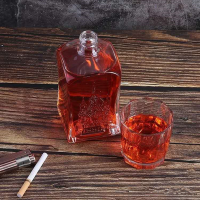 슈퍼 플린트 500ml 700ml 750ml 브랜디 리커 유리 와인 병과 패션 디자인