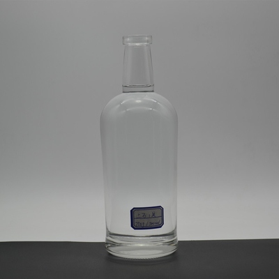 유리 목걸이 750ml 슈퍼 플린트 럼 음료 운송용 빈 술 병
