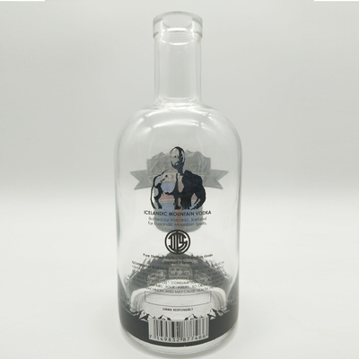 유리 목걸이 750ml 슈퍼 플린트 럼 음료 운송용 빈 술 병