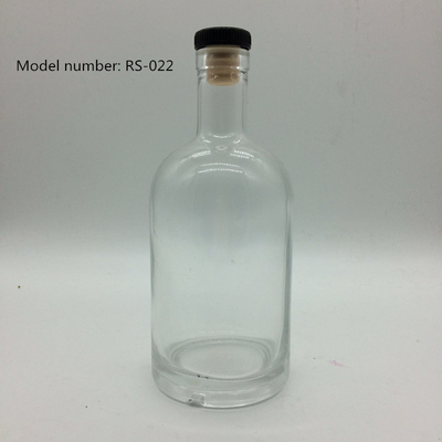 유리 목걸이 750ml 슈퍼 플린트 럼 음료 운송용 빈 술 병