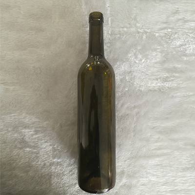 핫 스탬핑 750ml 앰버 유리 병 보드카 위스키 브랜디 음료