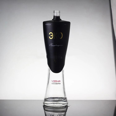 위스키 커스텀 디자인 유리 병 750ml 플립 톱 보드카 병