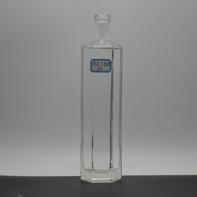 위스키 커스텀 디자인 유리 병 750ml 플립 톱 보드카 병