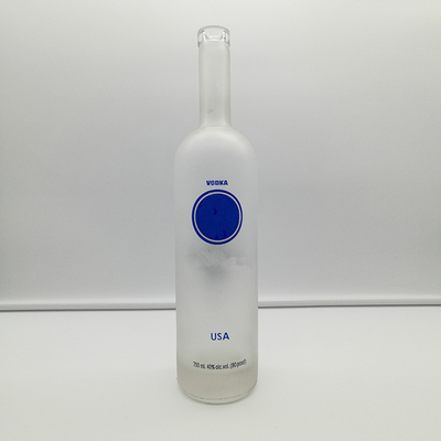 보드카 위스키 술 알코올을 위한 750ml 맑은 유리 술 병