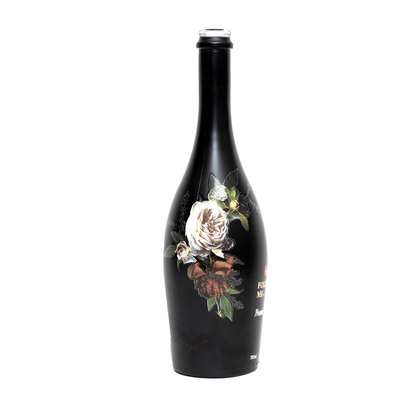 1000ml 용량으로 전기화 된 은 디칼을 가진 맞춤형 정사각형 빈 유리 병