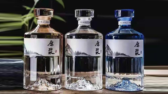 데칼 700ml 1000ml 스크린 프린팅 나사 뚜?? 선명하고 얼음 평면 컵 커피 음료 유리 병