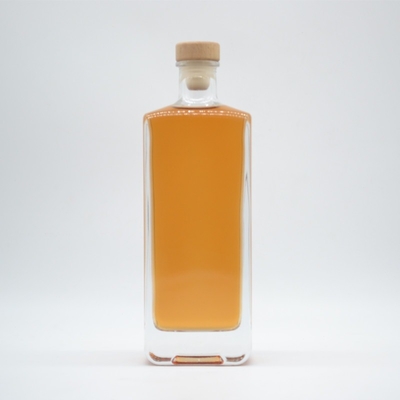 500ml 700ml 750ml 1L 유니크 퀘어 모양 유리 술 병 수액 보드카 정제 술