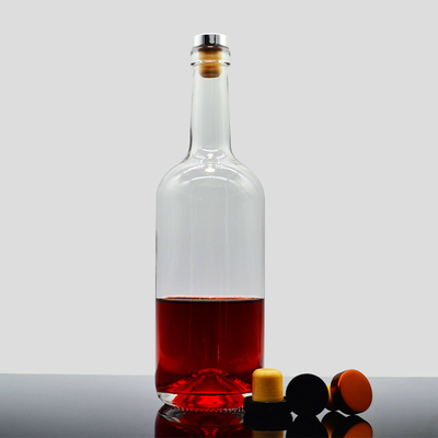 슈퍼 플린트 유리 재료 500ml 750ml 1000ml 보드카 유리 병 진 병