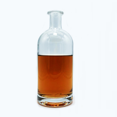 700ml XO/브랜디 슈퍼 플린트 유리 재료와 크라운 캡을 위한 독특한 모양의 유리 병