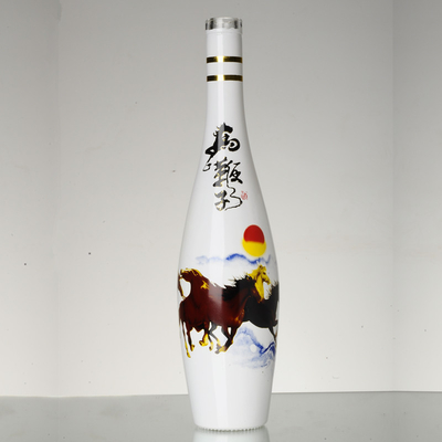 슈퍼 플린트 유리 재료 750ml 보드카 유리 병
