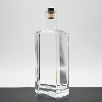 375ml 500ml 700ml 750ml 그린 스퀘어 진 유리 병