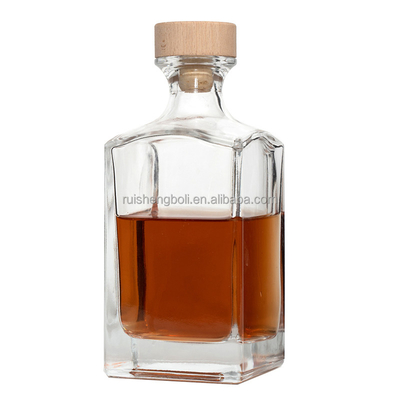 375ml 500ml 700ml 750ml 그린 스퀘어 진 유리 병