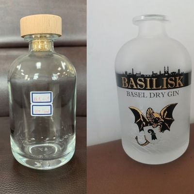 산업용 음료 빈 750ml 350ml 화이트 레이블 보드카 블랙 음료 술 유리 병