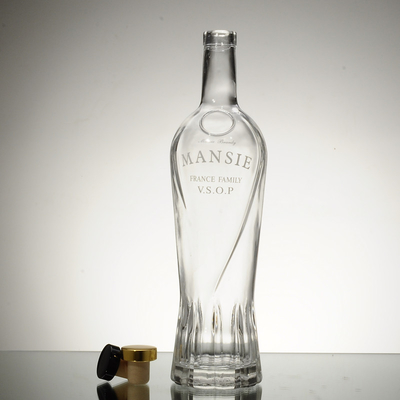 목걸이 재료 포도주를 위한 유리 병 코크 뚜?? 750ml 빈 Xo 브랜디 병