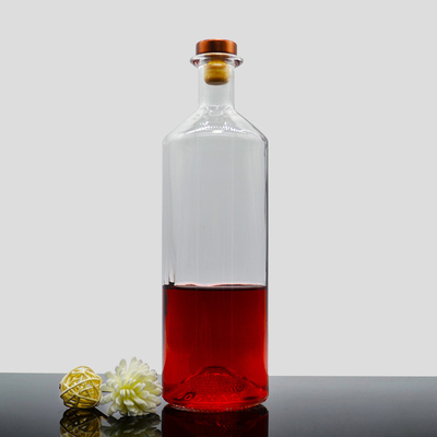750ml 700ml Custom Glass Whiskey Vodka Flask TUV 표준 및 핫 스탬핑