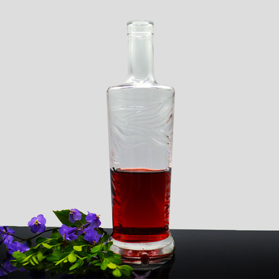 750ml 700ml Custom Glass Whiskey Vodka Flask TUV 표준 및 핫 스탬핑