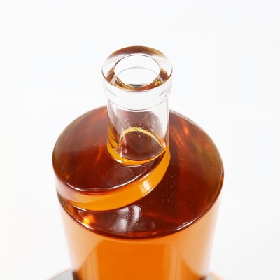 데칼 표면 처리 750ml 리커 유리 병 사용자 정의 모양 어깨 회전