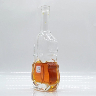 큰 좋은 700ml 750g 투명한 유리 포장 특수 모양 바이올린 두개골 병