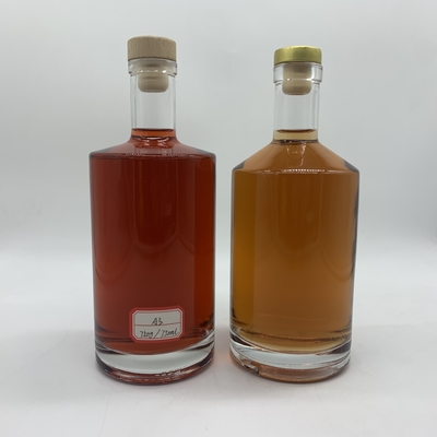 테킬라 와이스키 브랜디 750ml 500ml 1000ml를 위한 맞춤 맑은 유리 와인 병