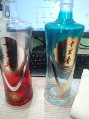 테킬라 와이스키 브랜디 750ml 500ml 1000ml를 위한 맞춤 맑은 유리 와인 병