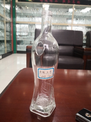 전기 접착 주문 디자인 녹화 된 유리 병 보드카 / 브랜디 / 위스키 500ml 700ml