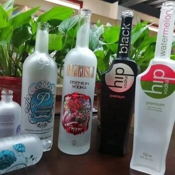 500ml 750ml 1000ml 슈퍼 플린트 유리 병 산업용 보드카 위스키 럼 진 음주
