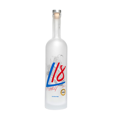 500ml 700ml 75cl 얼음 물질에 와드카 위스키 리커를위한 슈퍼 플린트 유리 병