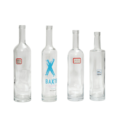 500ml 700ml 75cl 얼음 물질에 와드카 위스키 리커를위한 슈퍼 플린트 유리 병