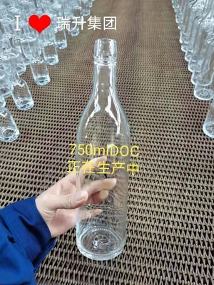 슈퍼 플린트 글래스 멋진 독특한 모양 얼음 750ml 빈 컬러 스프레이 와인 유리 병 500ml 술