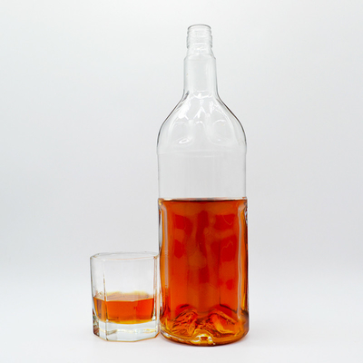 750ml 음료용 맞춤형 유리 병 투명 불규칙 모양의 테킬라 병