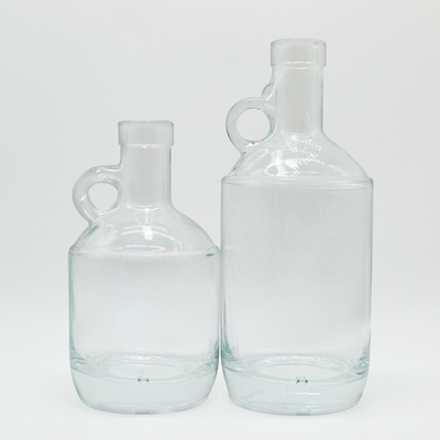 500ml 캘리포니아 와인 스피릿 저장 유리 병 코크 밀폐 및 귀 손잡이