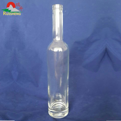 고 플린트 유리 재료 750ml 실린더 모양 유리 와인 병 음주용
