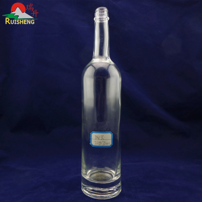 고 플린트 유리 재료 750ml 실린더 모양 유리 와인 병 음주용