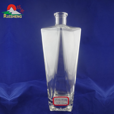 700ml 750ml 슈퍼 플린트 프랑스 퀘어 유리 병 알코올 SGS 인증 표준