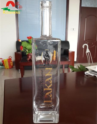 700ml 750ml 슈퍼 플린트 프랑스 퀘어 유리 병 알코올 SGS 인증 표준