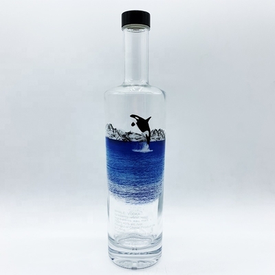 375ml 500ml 700ml 750ml OEM/ODM의 코크 뚜?? 가 있는 맞춤 장식용 보드카 병