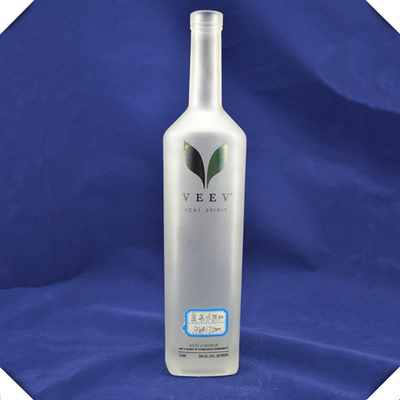 고온 스탬핑 표면 처리 슈퍼 플린트 최고 수준의 진 보드카 750ml 광장 유리 병 FOB