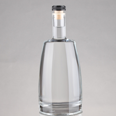 플린트 보드카 위스키 코크 캡 750ml 유리 위스키 병 코크 기반 재료 유리