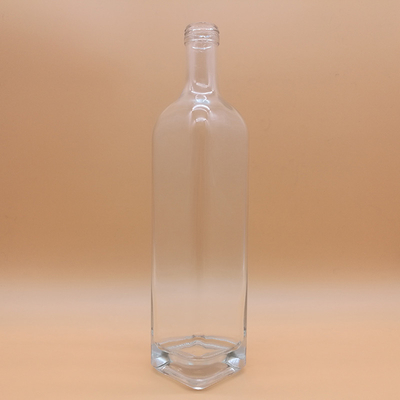 슈퍼 플린트 유리 재료 750ml 스크루 캡 진 유리 병 음주 제조