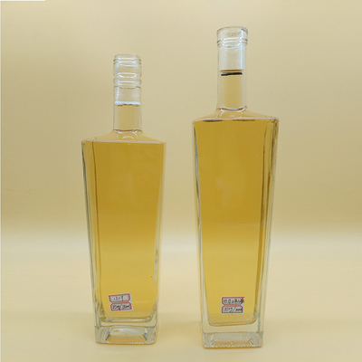 슈퍼 플린트 유리 재료 750ml 스크루 캡 진 유리 병 음주 제조