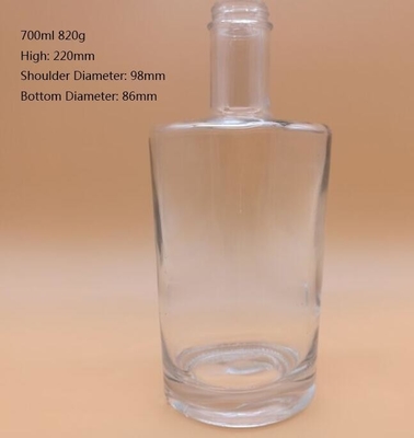 슈퍼 플린트 유리 재료 750ml 스크루 캡 진 유리 병 음주 제조