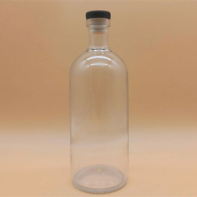 슈퍼 플린트 유리 재료 750ml 스크루 캡 진 유리 병 음주 제조