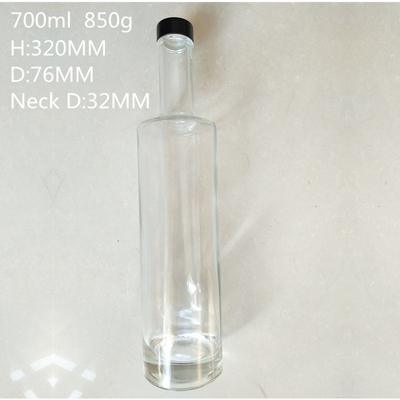 슈퍼 플린트 유리 재료 750ml 스크루 캡 진 유리 병 음주 제조