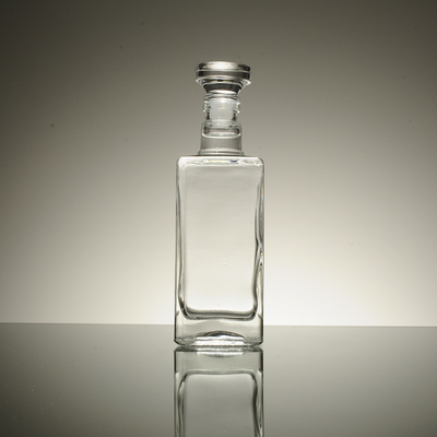 얼음 표면 처리 프랑스 정사각형 유리 병 700ml 500ml / 250ml 용량